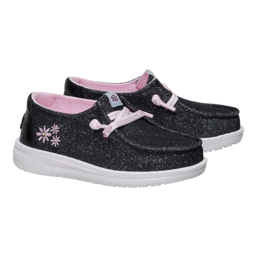 Wendy Toddler Shimmer Flower – Charcoal - Image 2