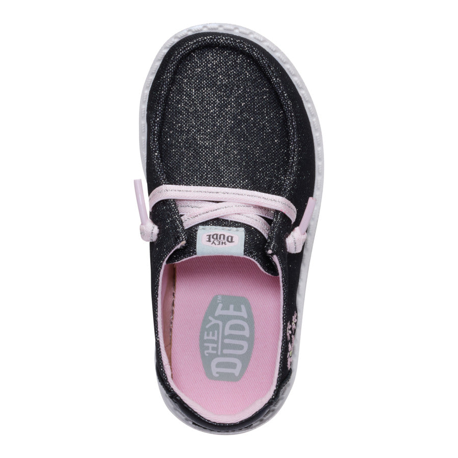 Wendy Toddler Shimmer Flower – Charcoal - Image 6