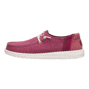 Wendy Break Brushed Linen – Burgundy