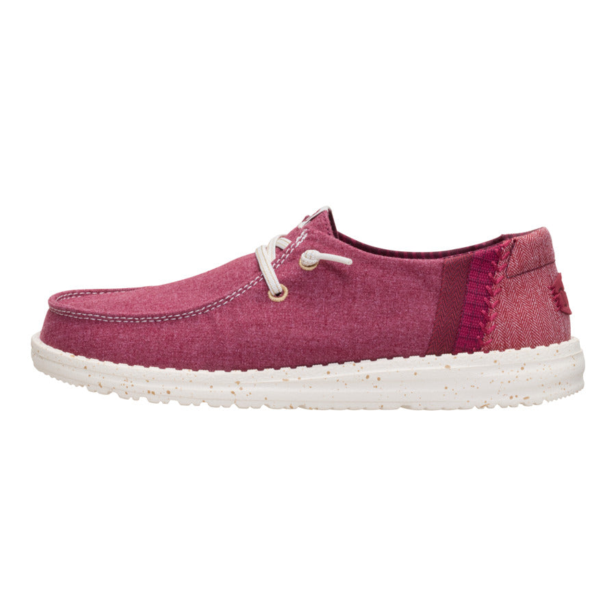 Wendy Break Brushed Linen – Burgundy